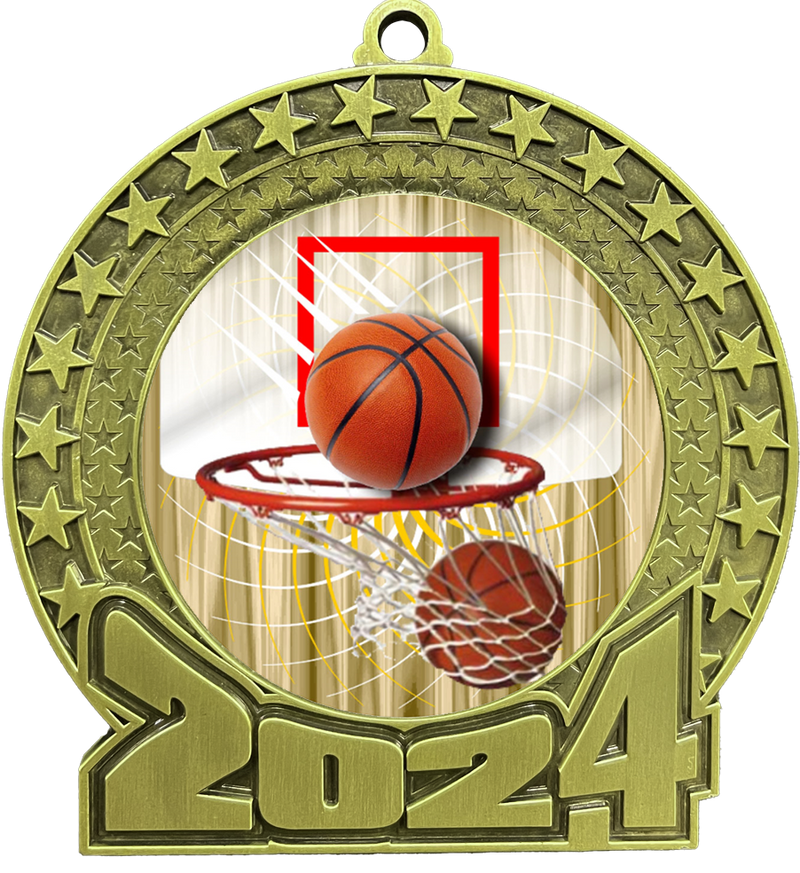 2024 Basketball Insert Medal