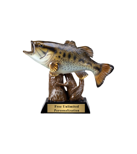 Bass Fishing Resin Trophy