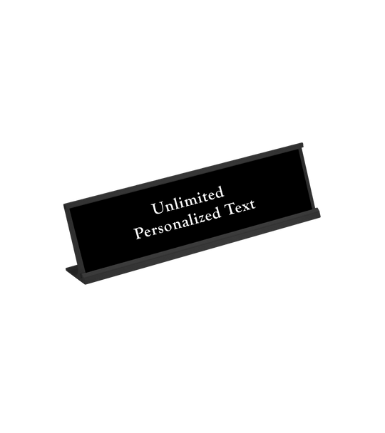 Black Desk Name Plate Holder