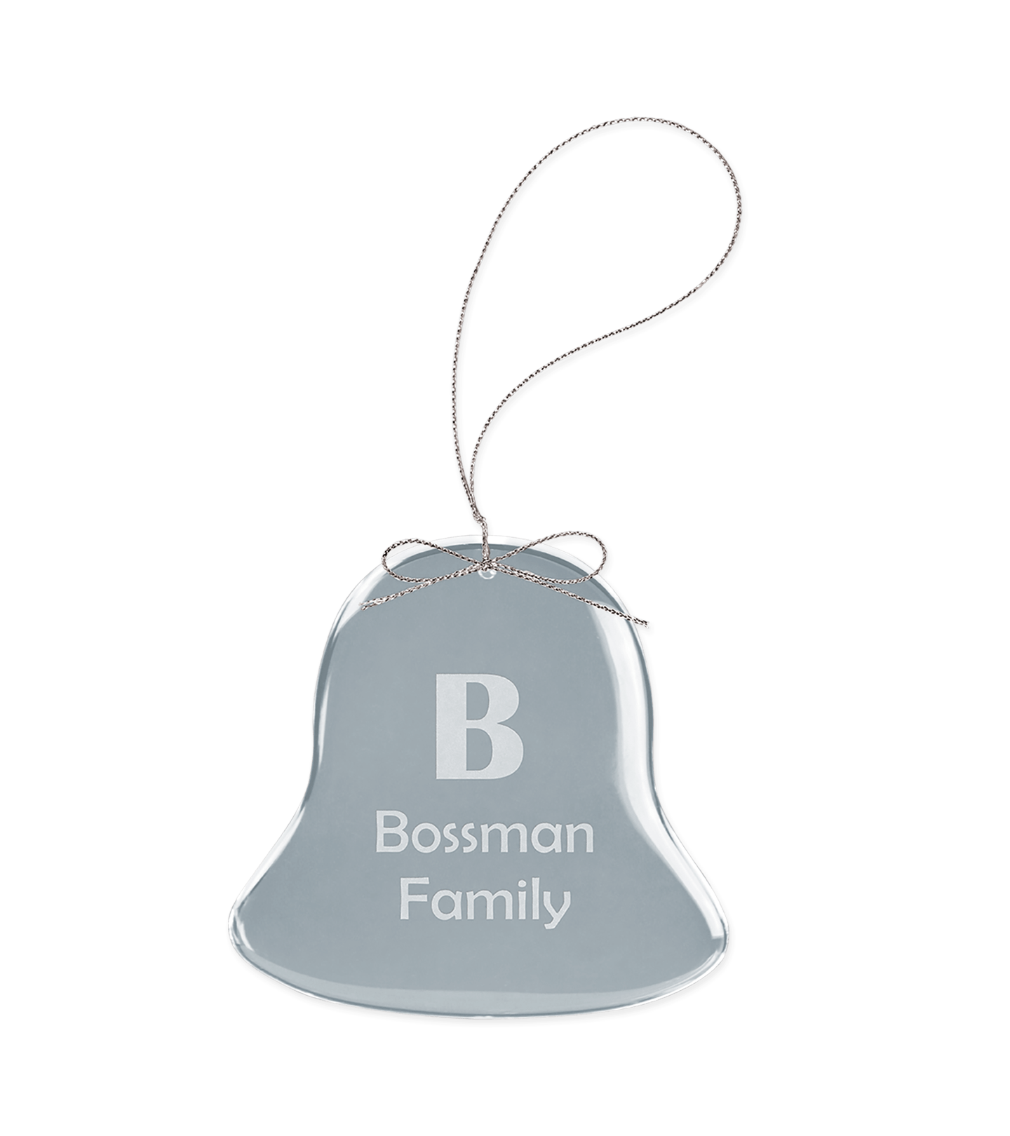 Custom Clear Octagon Glass Ornament