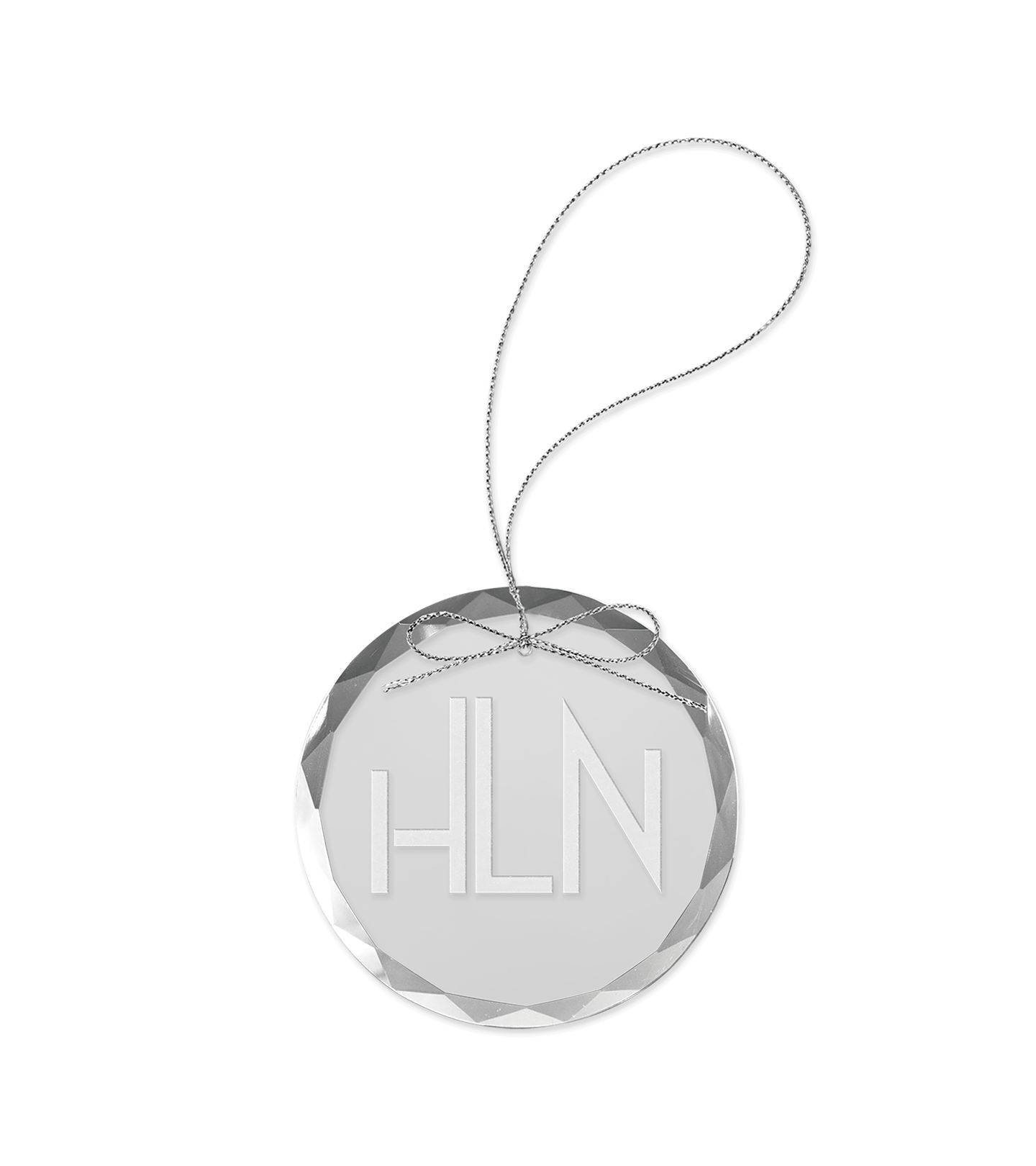 Custom Clear Round Glass Ornament