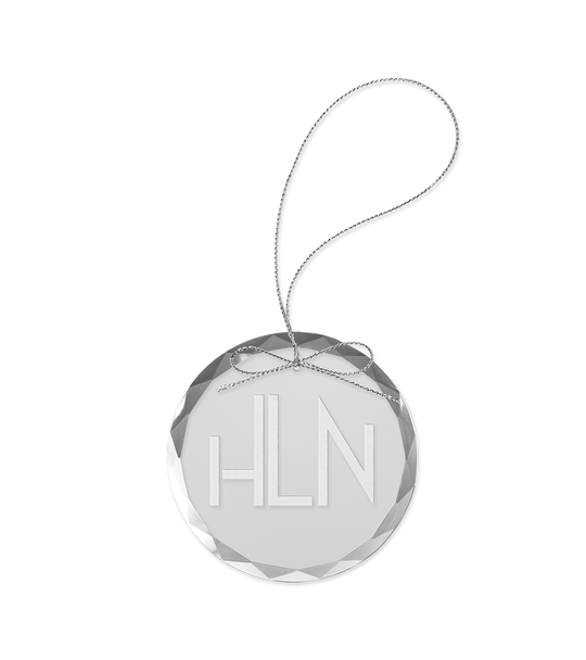 Custom Clear Round Glass Ornament