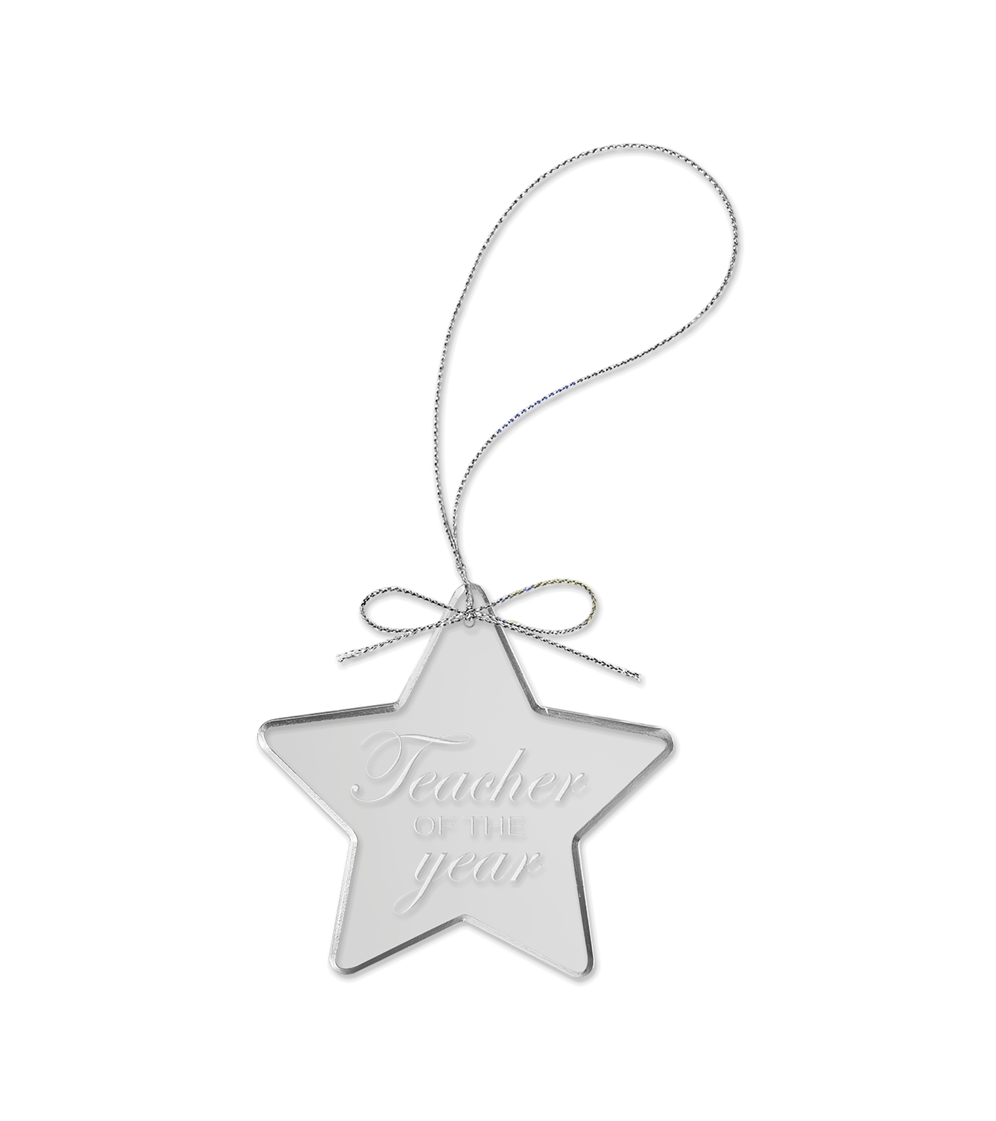 Custom Clear Octagon Glass Ornament
