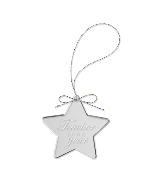 Custom Clear Star Glass Ornament