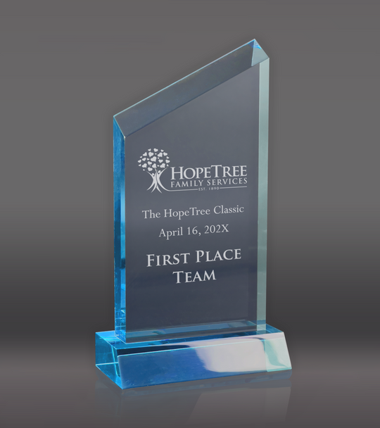 Wedge Acrylic Award - Blue