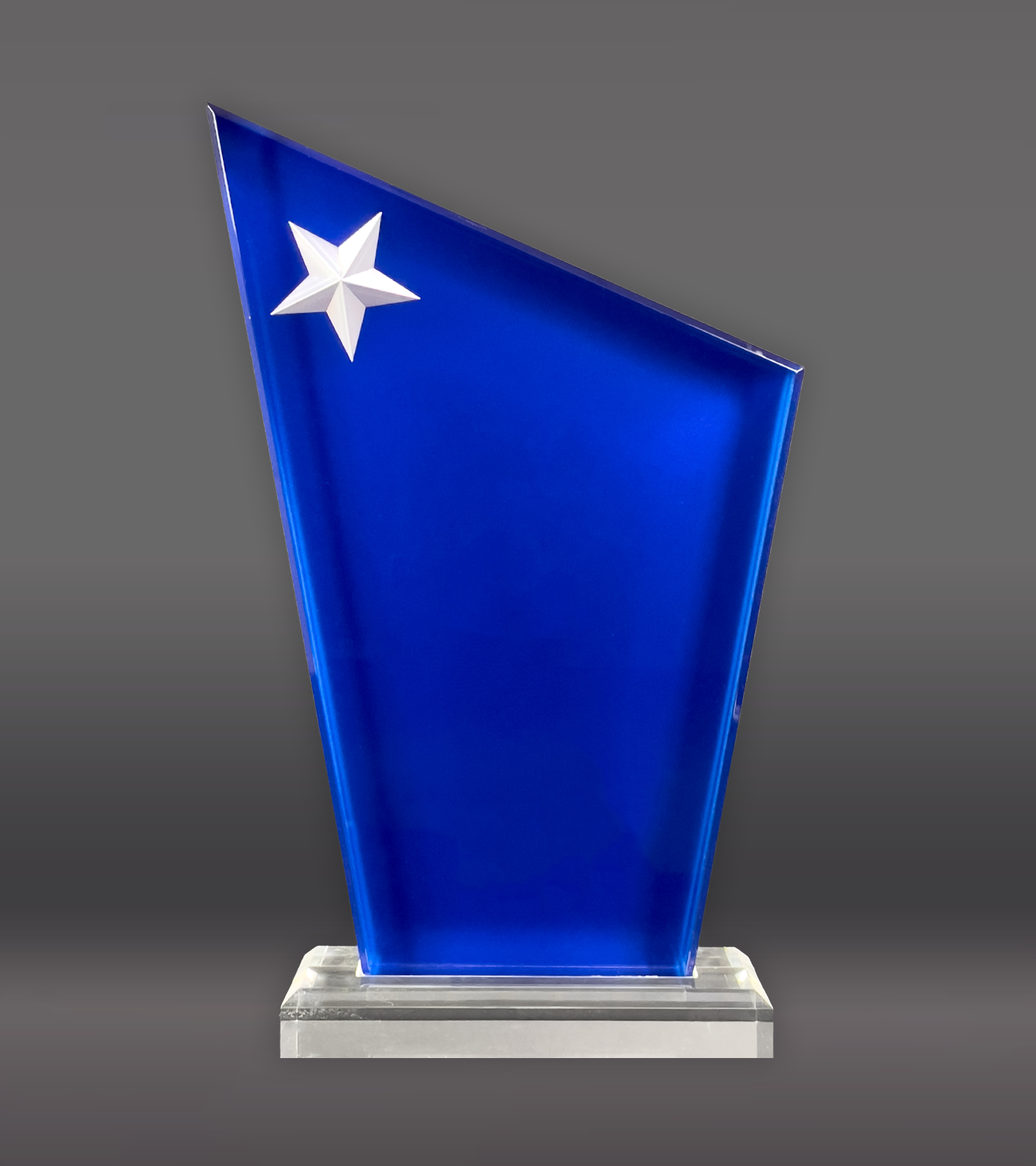 Star Peak Blue Acrylic Award Front