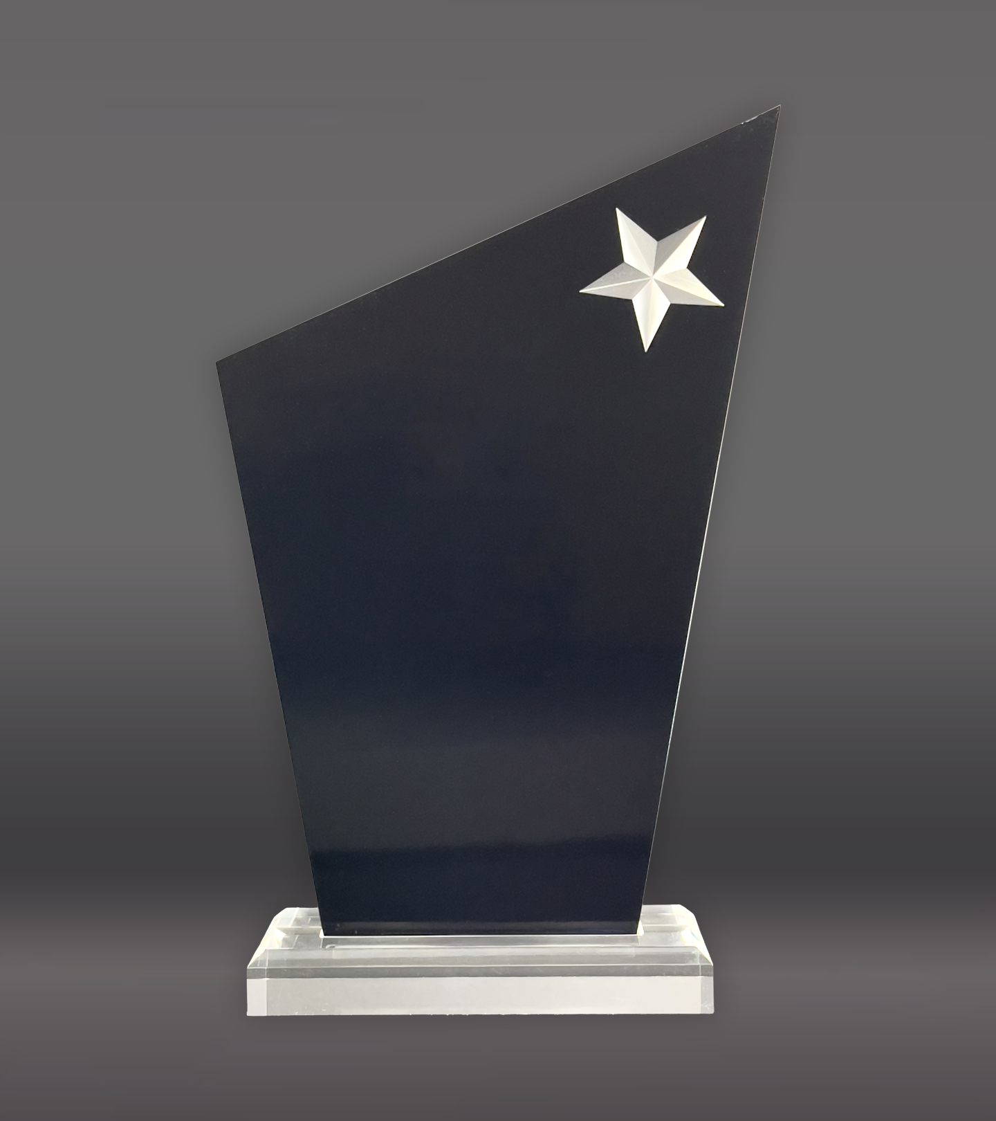 Star Peak Blue Acrylic Award Rear