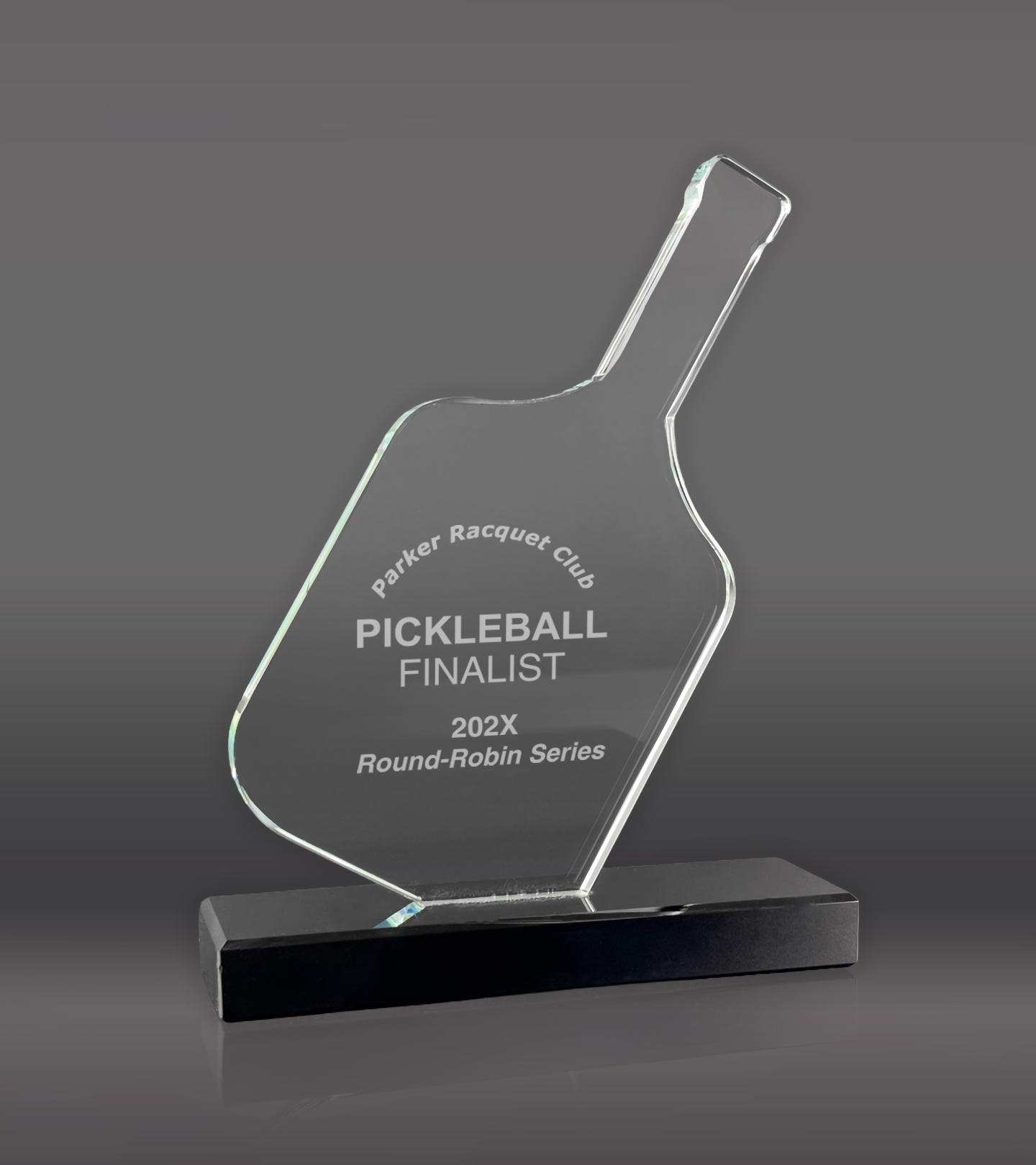 Pickleball Paddle Crystal Award