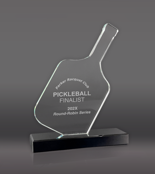 Pickleball Paddle Crystal Award
