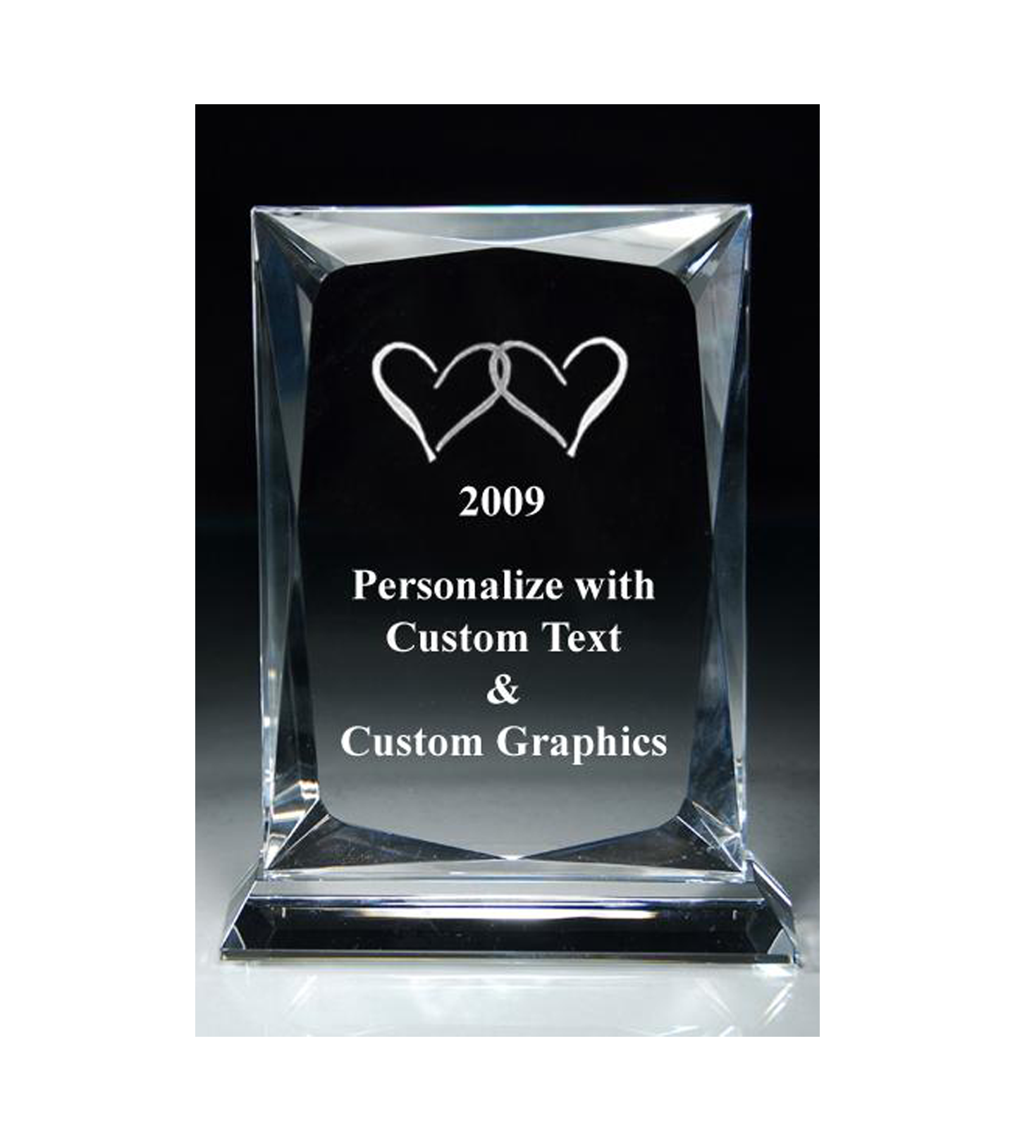 Square Plate Crystal Award