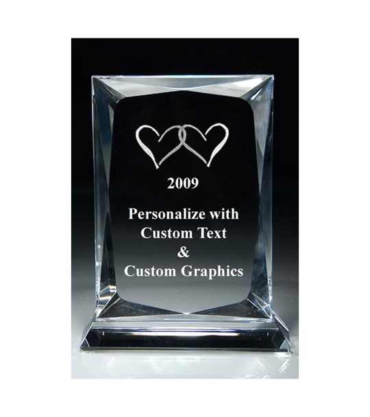 Square Plate Crystal Award