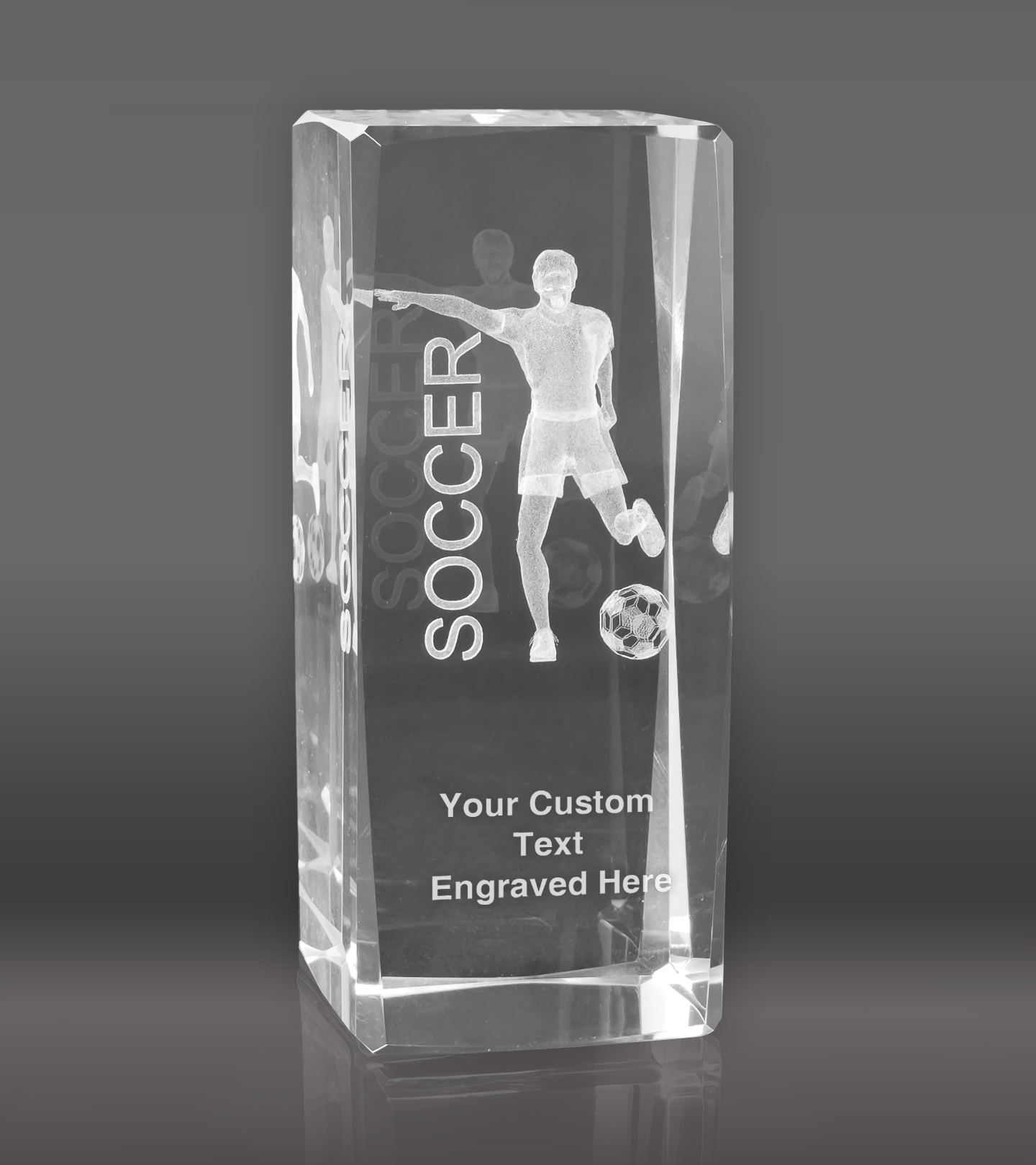 3D Soccer Sports Crystal – Male