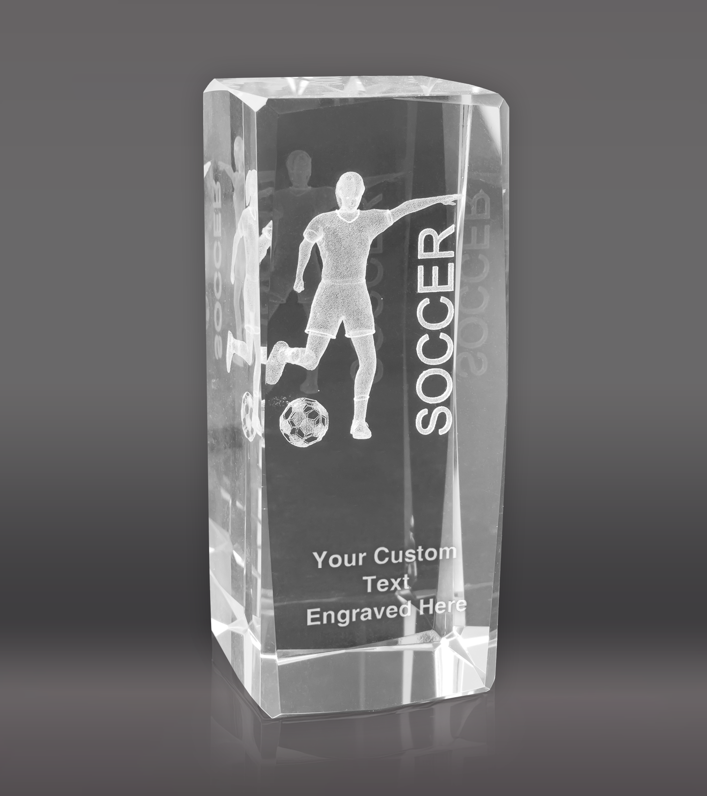 3D Soccer Sports Crystal – Female