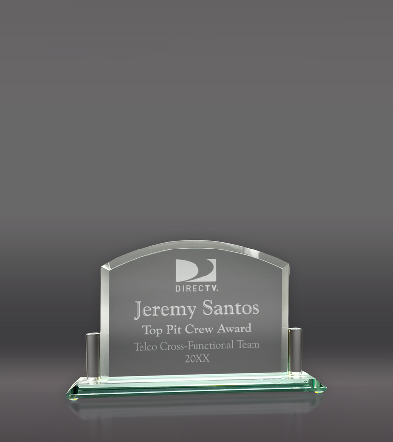 Custom Engraved Billboard Glass Award