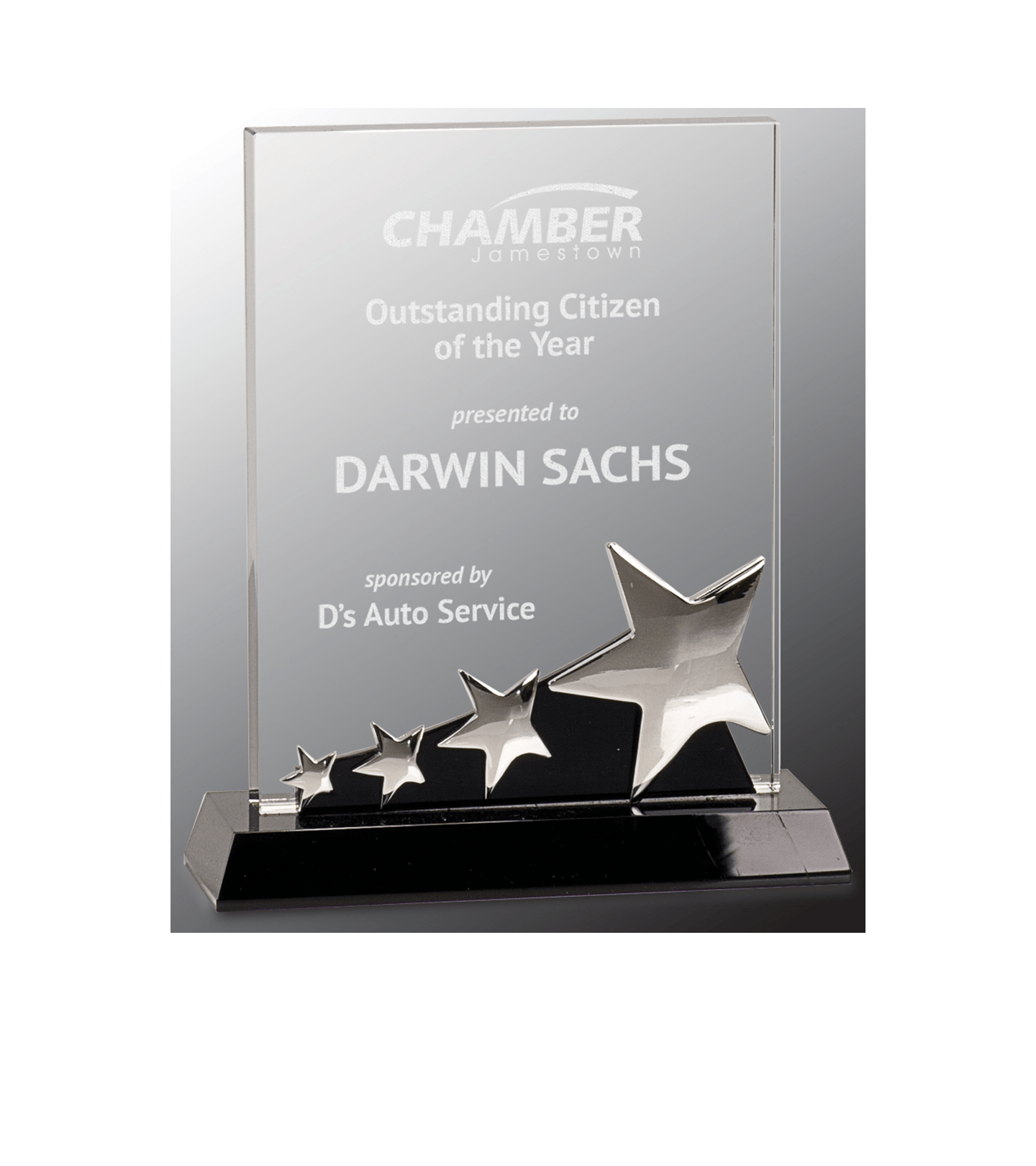 Four-Star Rectangle Crystal Award