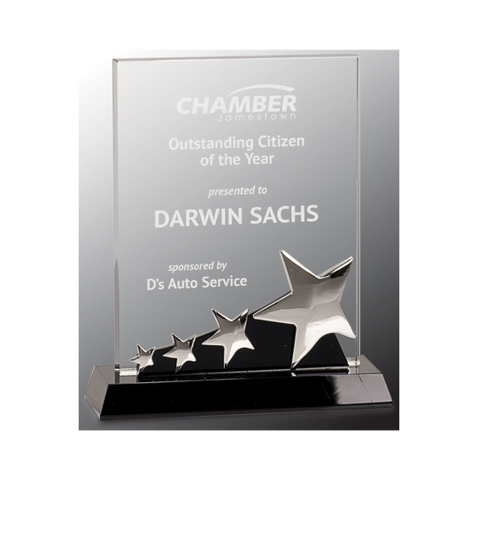 Four-Star Rectangle Crystal Award