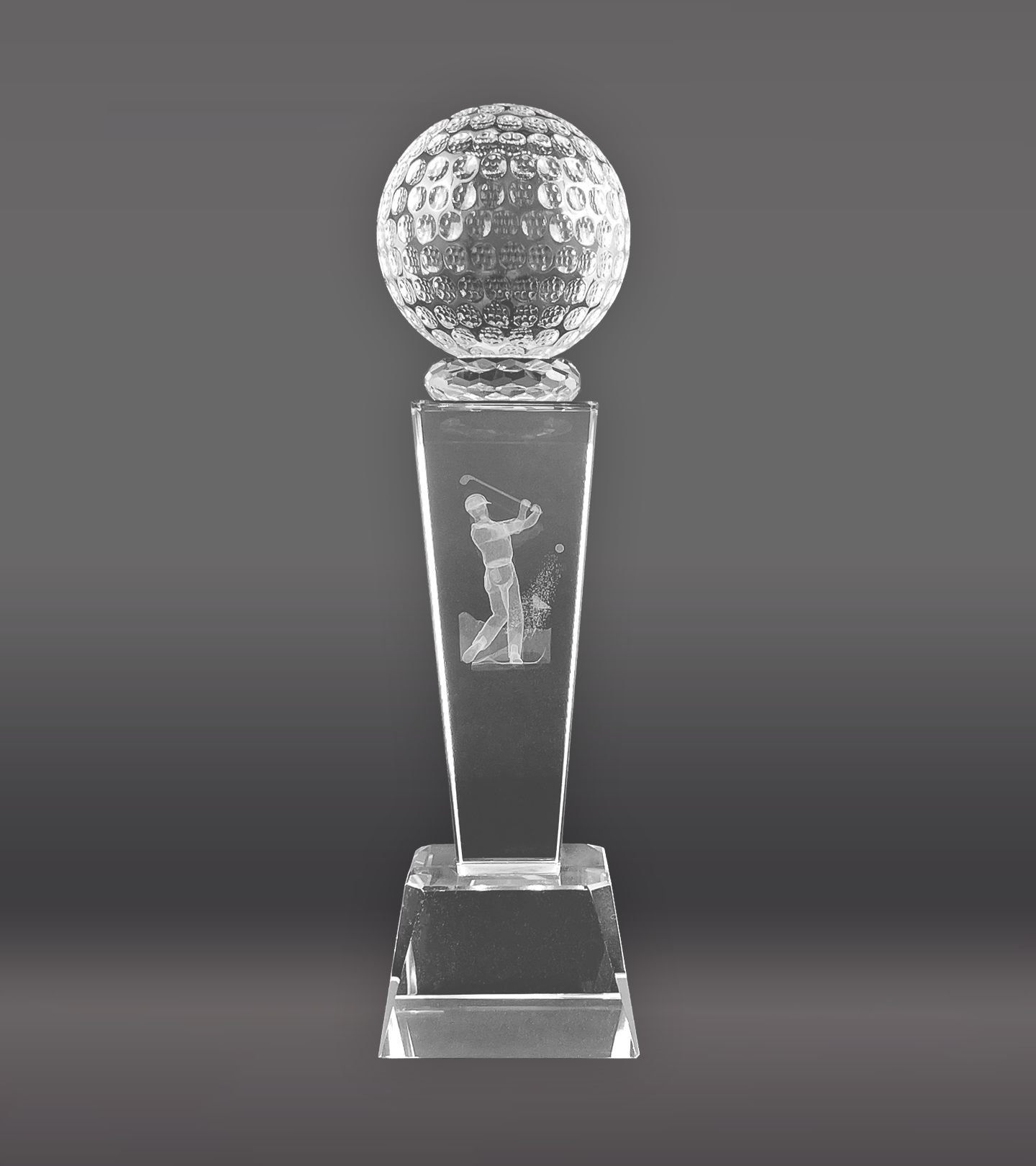 Male Crystal Golf Trophy