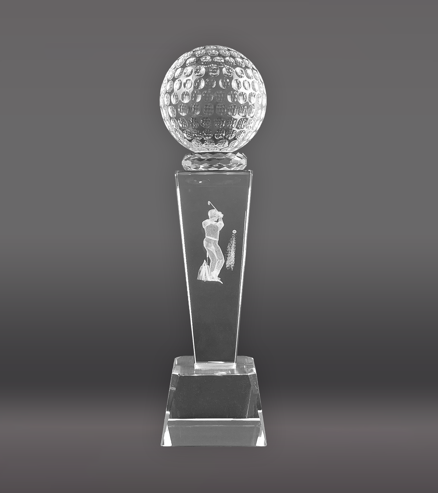 Male Crystal Golf Trophy