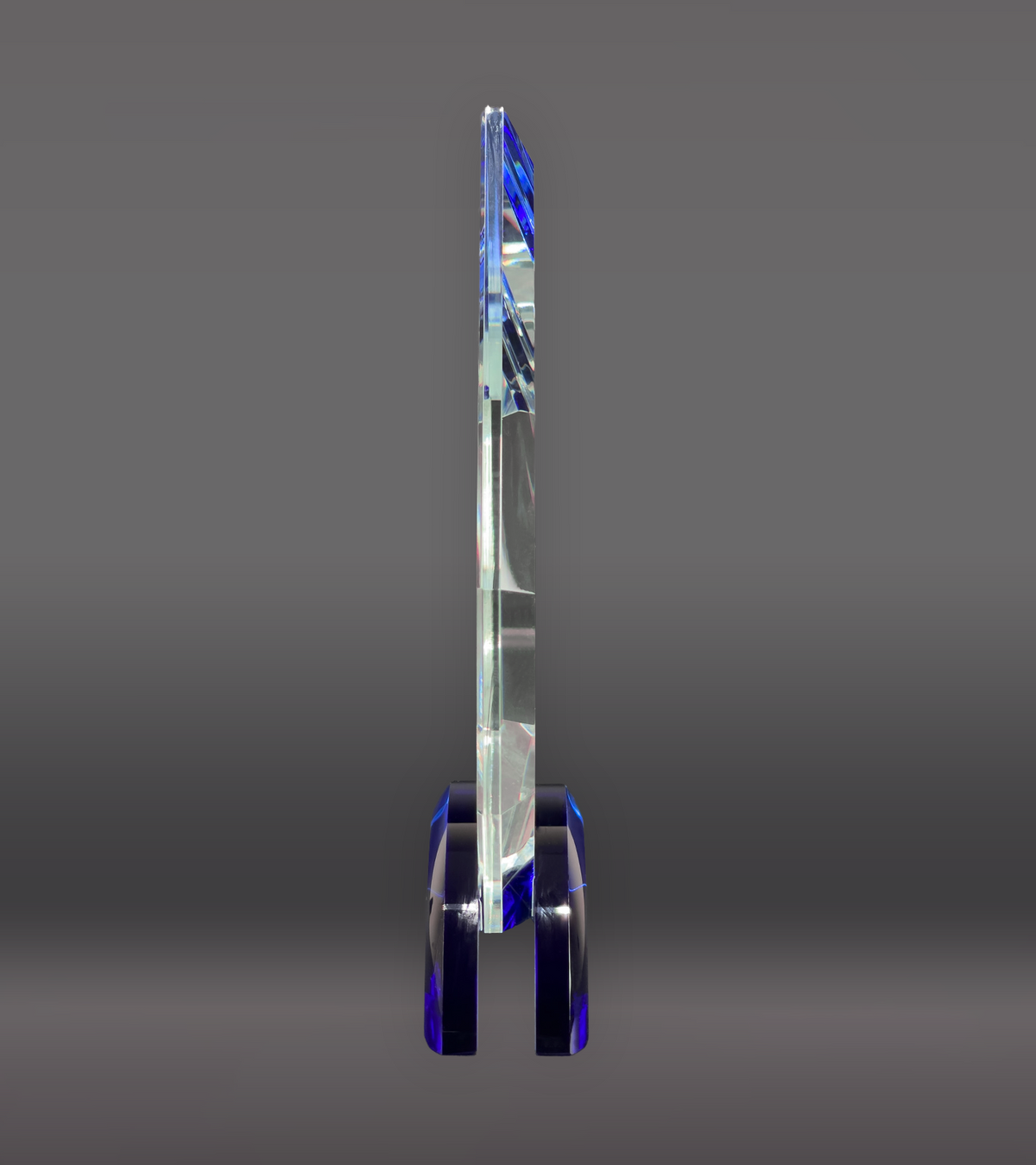 Arrowhead Crystal Award with Blue Base
