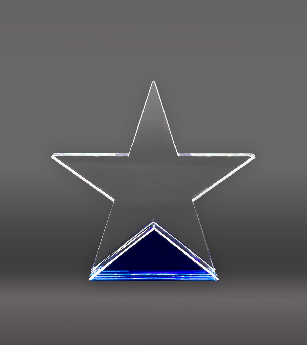 Star Crystal Award with Blue Base