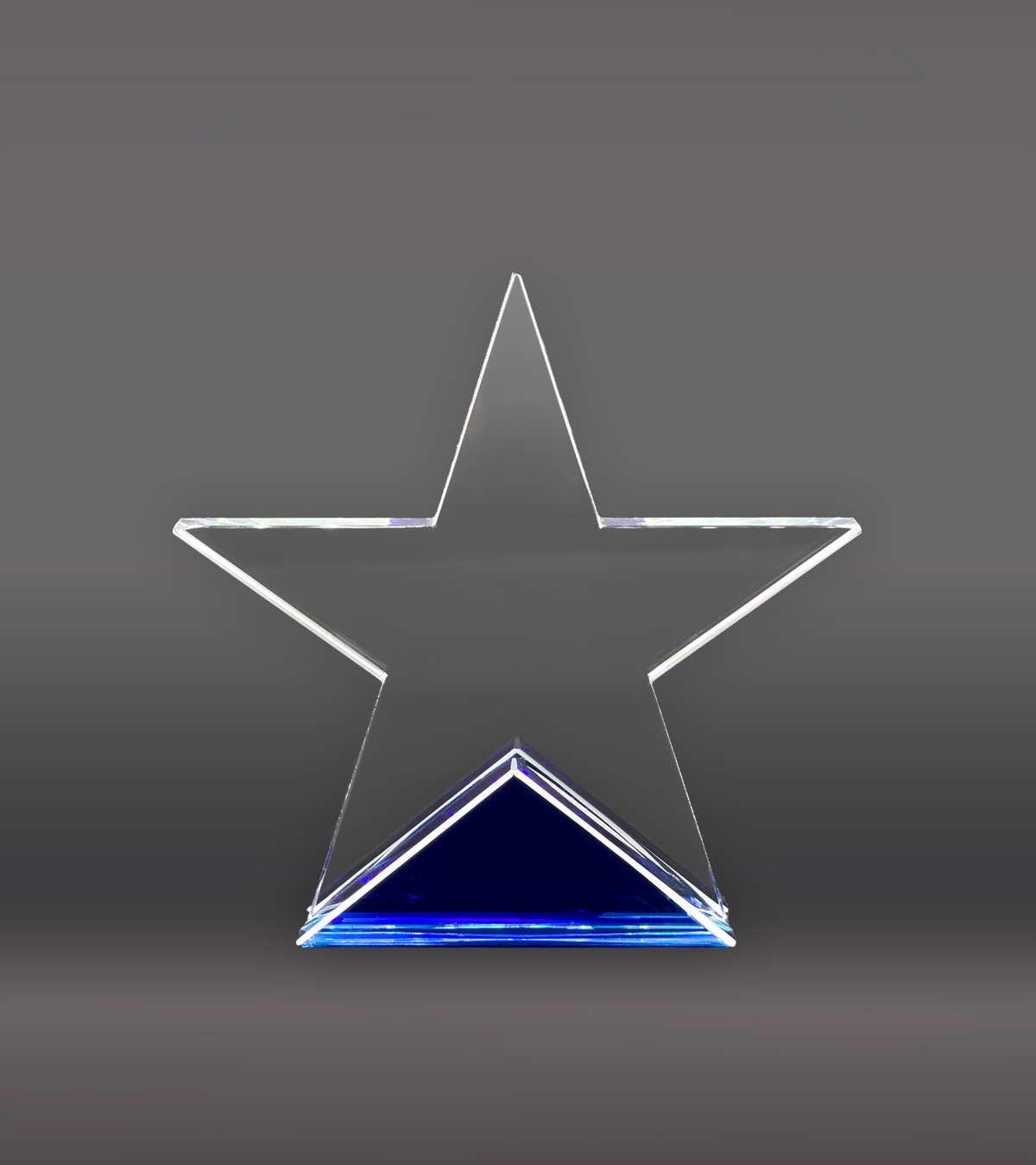 Star Crystal Award with Blue Base