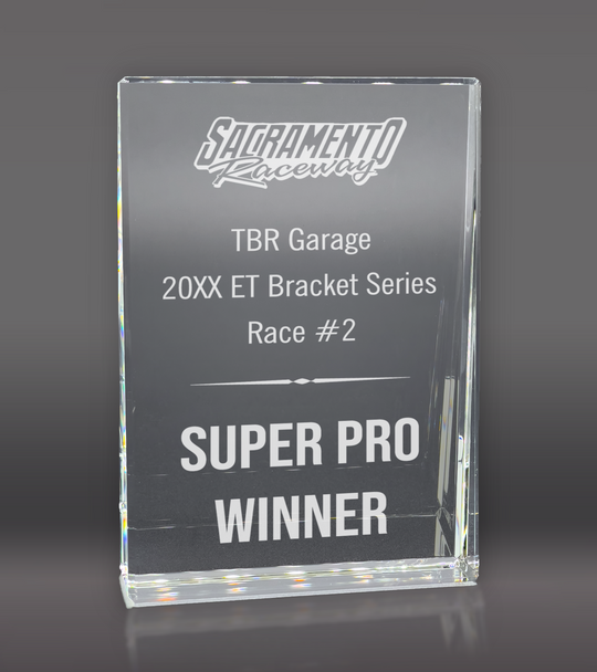 Wedge Crystal Plaque Award