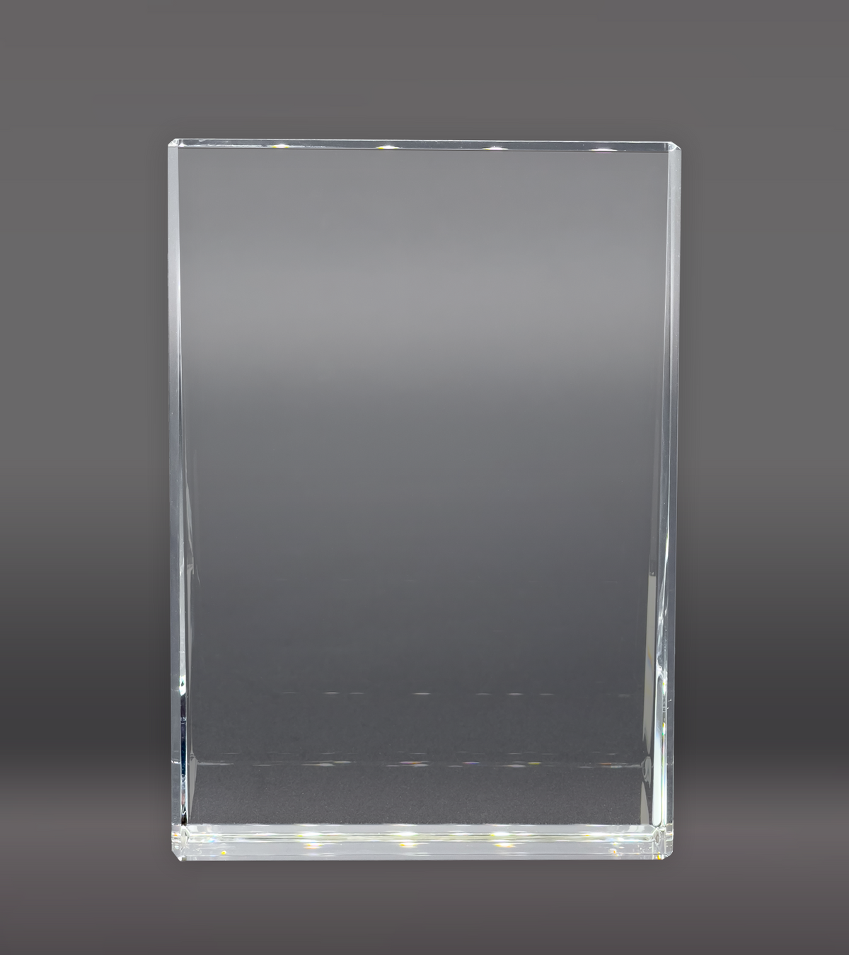 Wedge Crystal Plaque Award Front