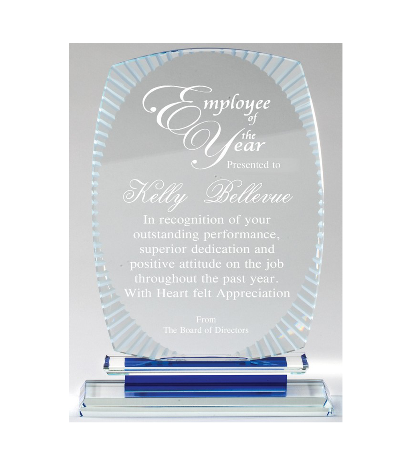 Rectangle Etched Crystal