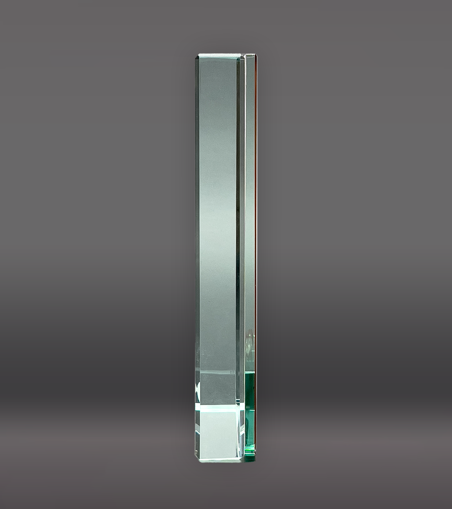 Rectangle Crystal with Wood Edge