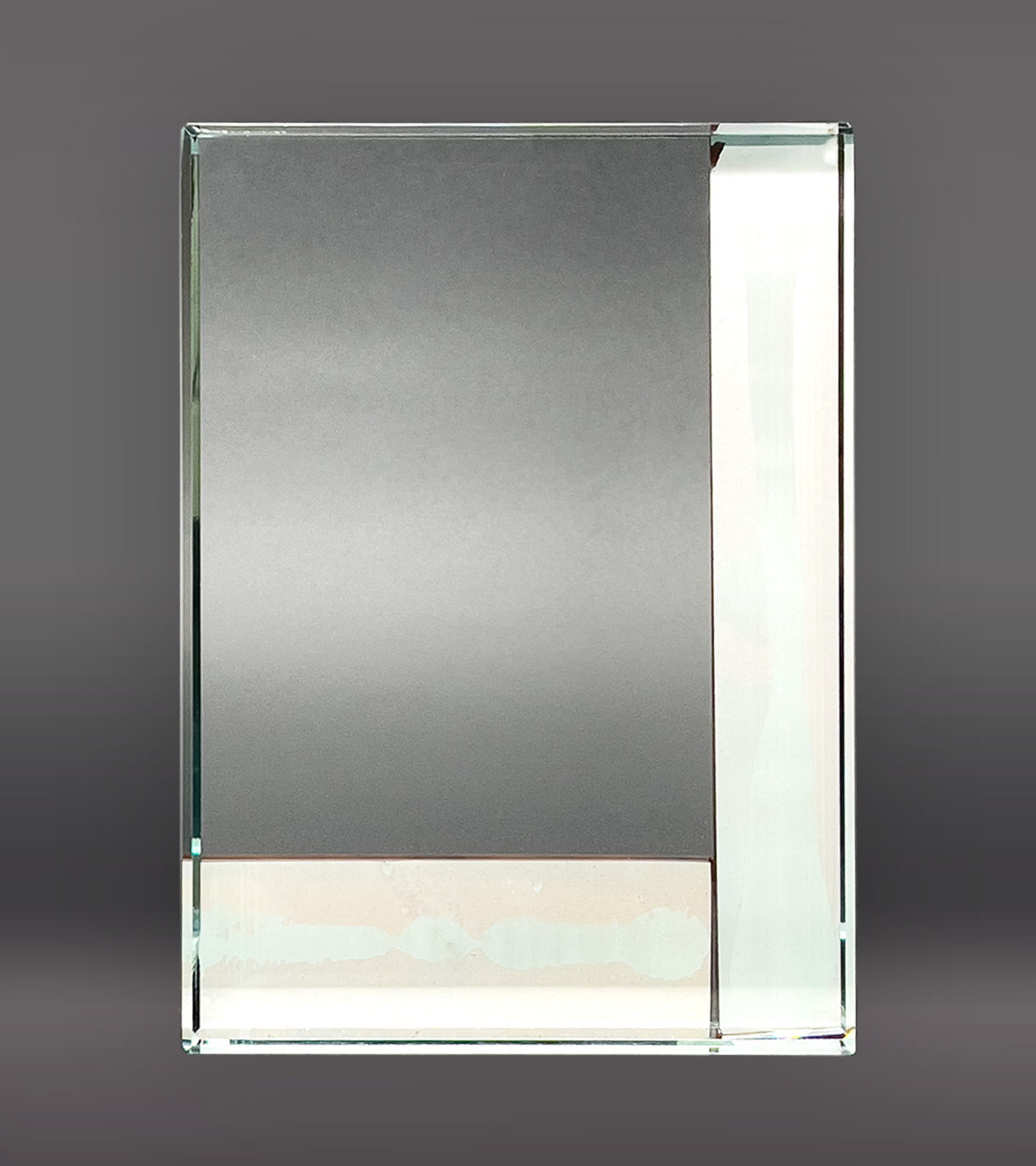 Rectangle Crystal with Wood Edge