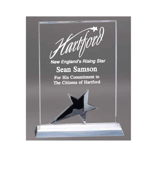 Rectangle Crystal Star Award