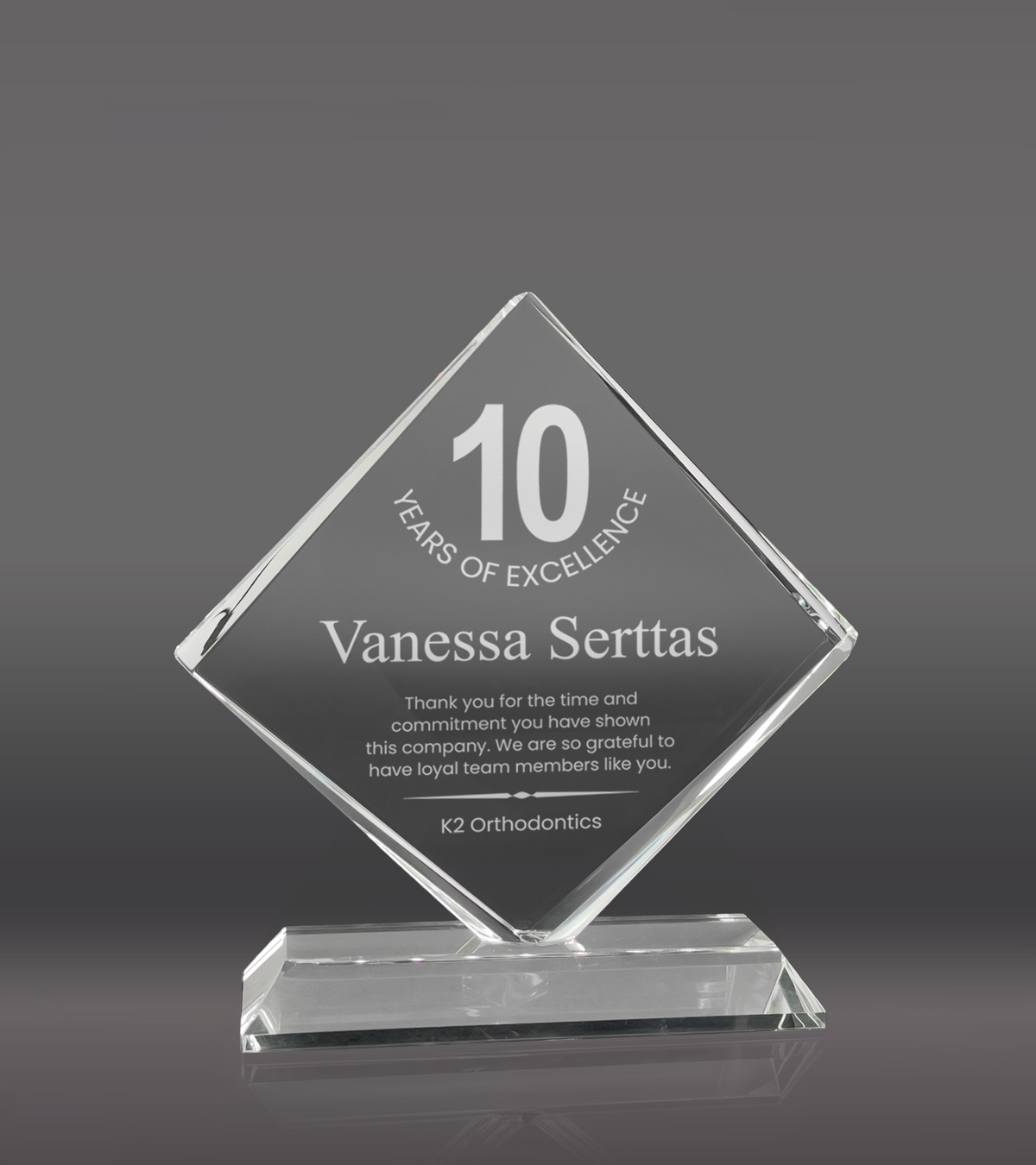 Square Crystal Award
