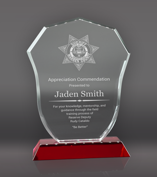 Fireman Badge Crystal