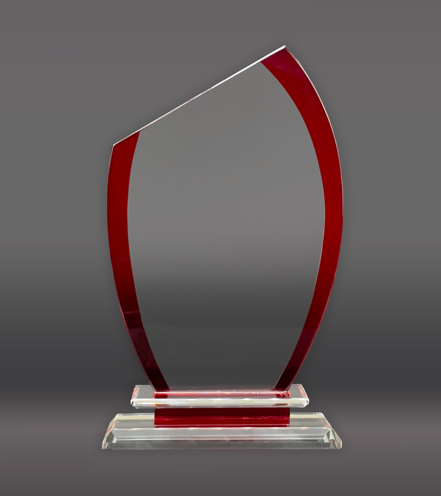 Red Semi Oval Crystal