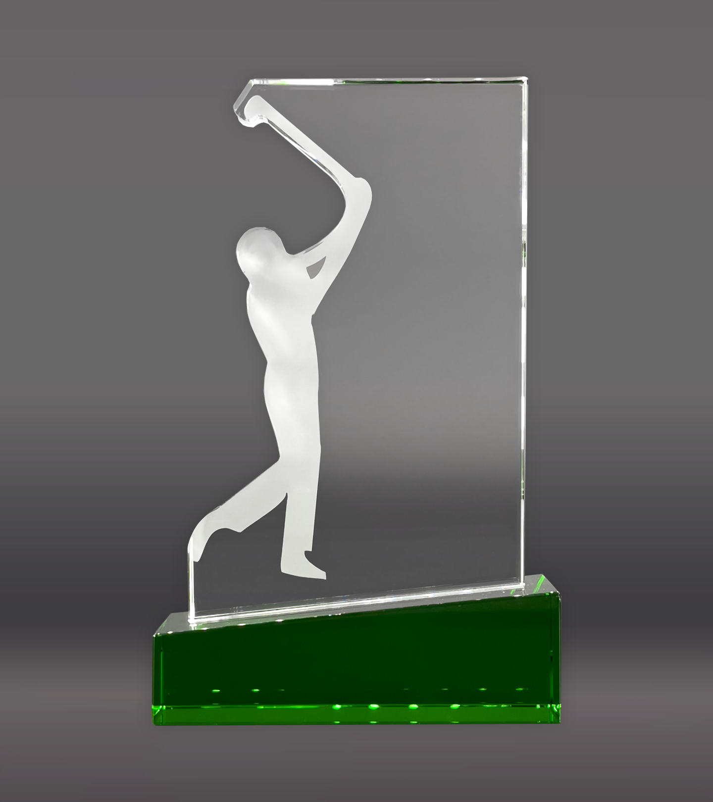 Golf Swing Crystal with Green Base