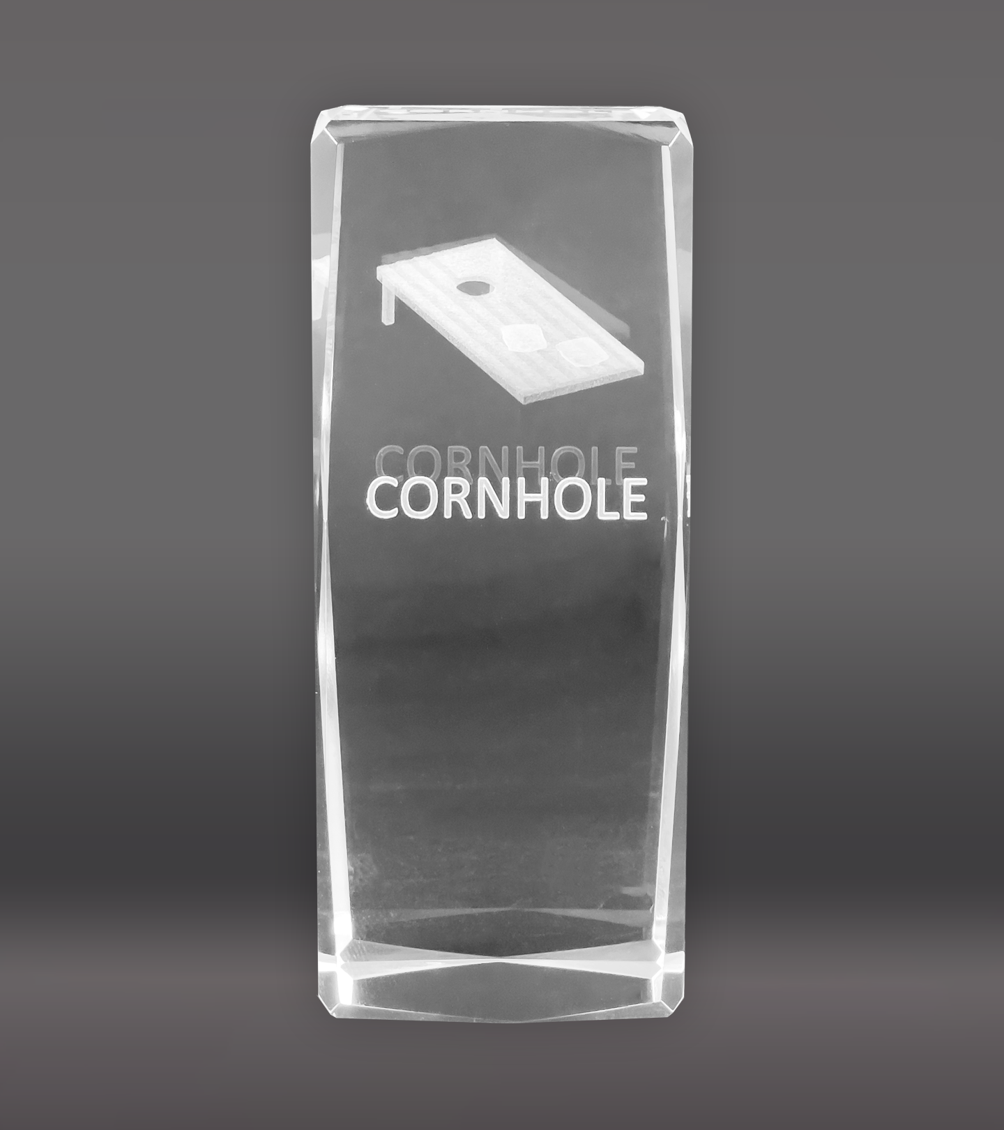 3D Cornhole Board Crystal