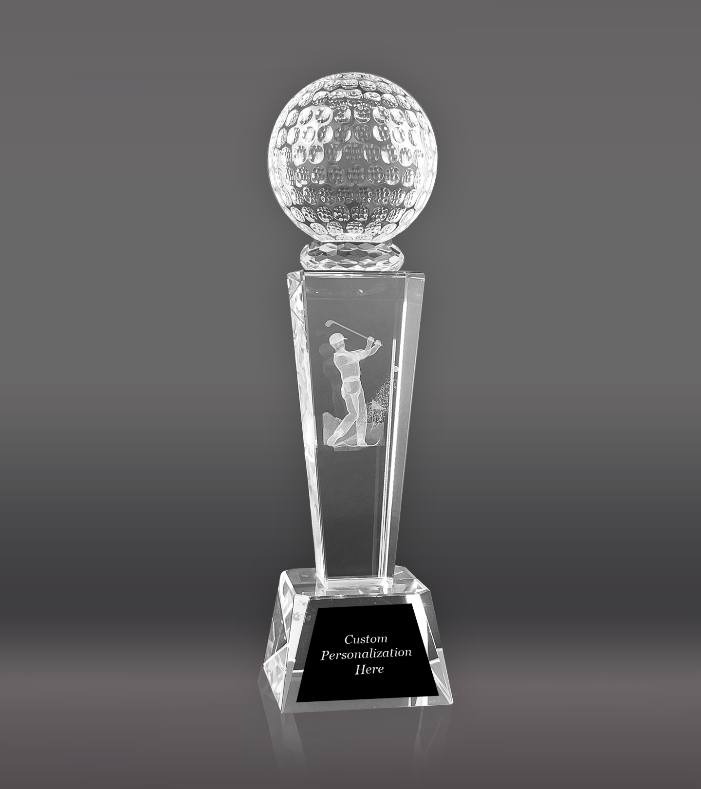 Male Crystal Golf Trophy