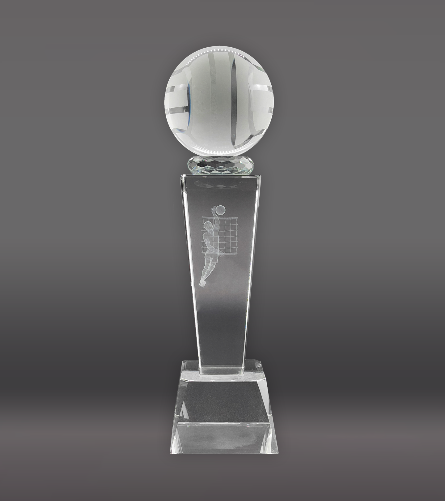 Sports Crystal Volleyball Award - Male
