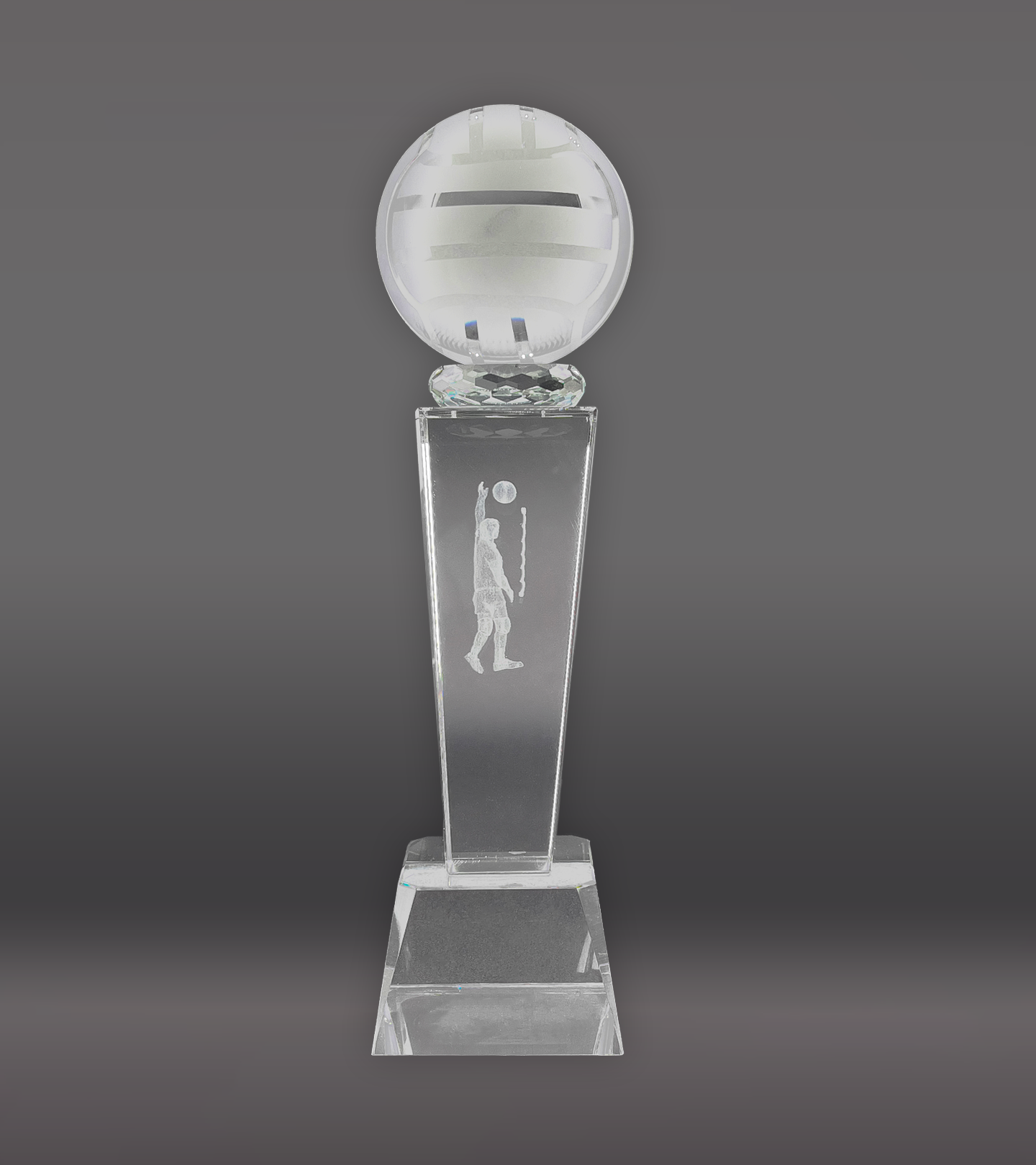 Sports Crystal Volleyball Award - Male