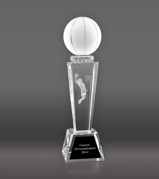 Sports Crystal Girls Basketball Award
