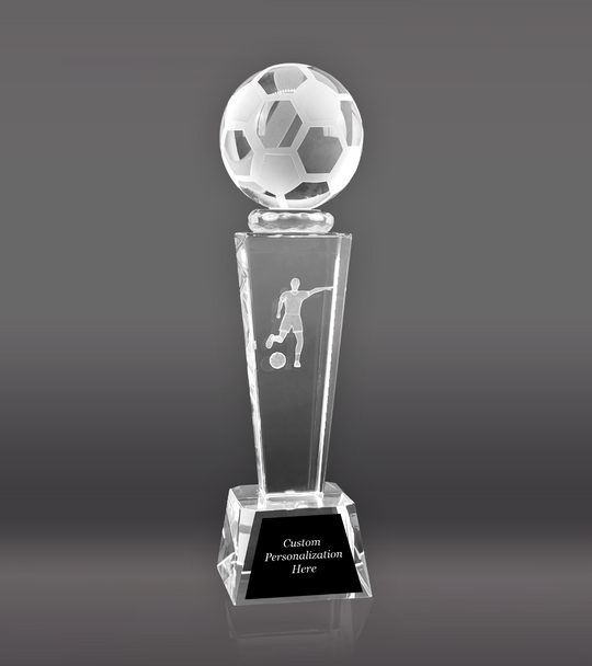 Sports Crystal Soccer Award - Female