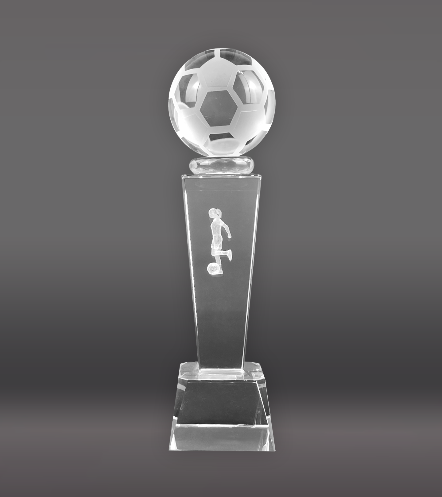 Sports Crystal Soccer Award - Female