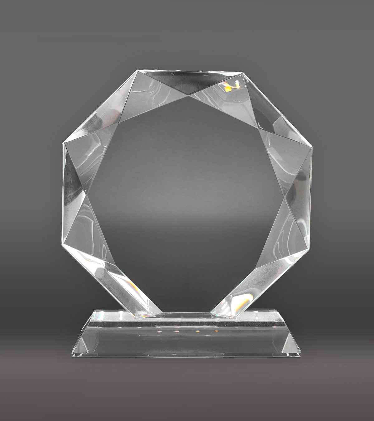 Octagon Crystal Award