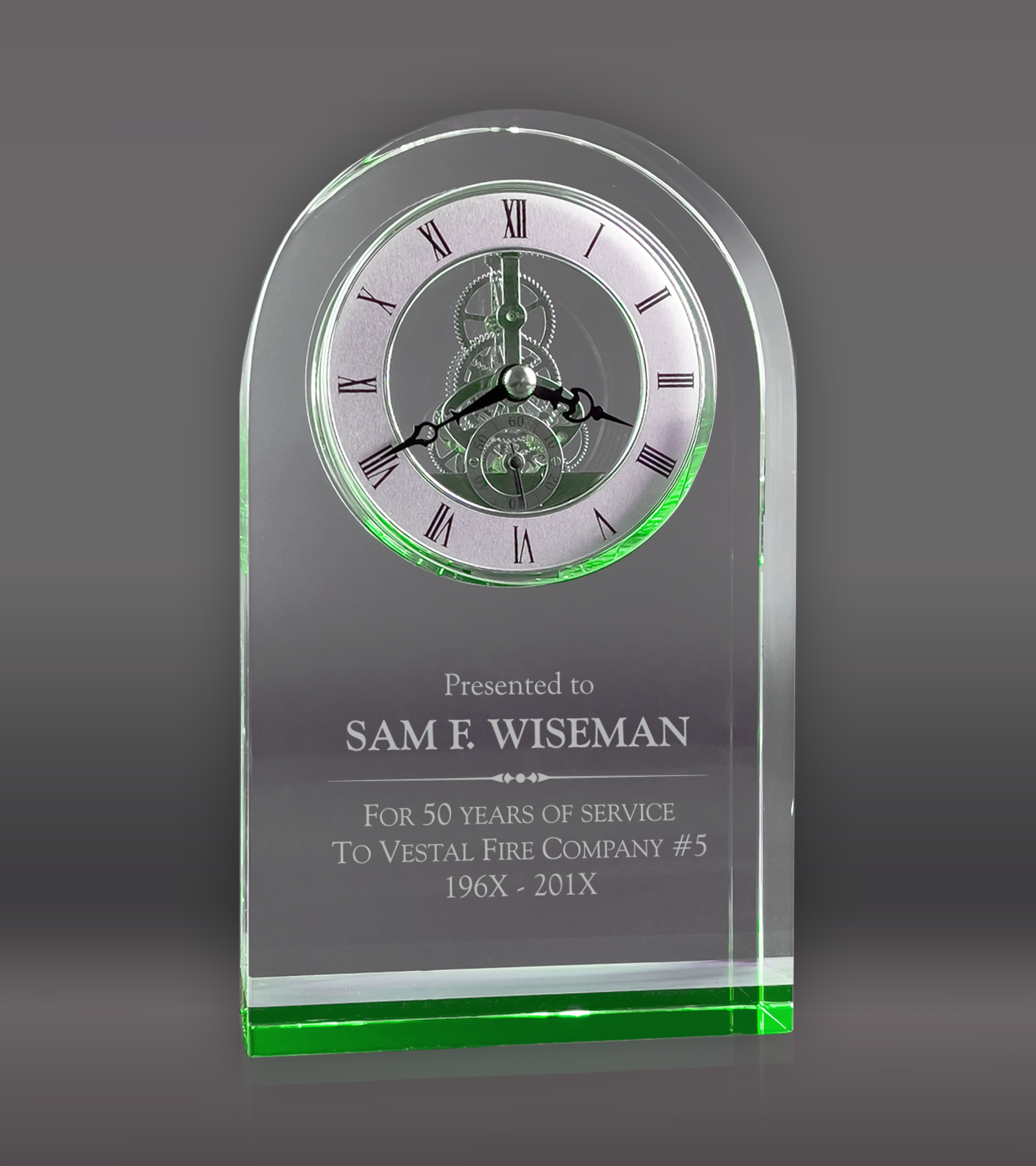 Green Crystal Clock