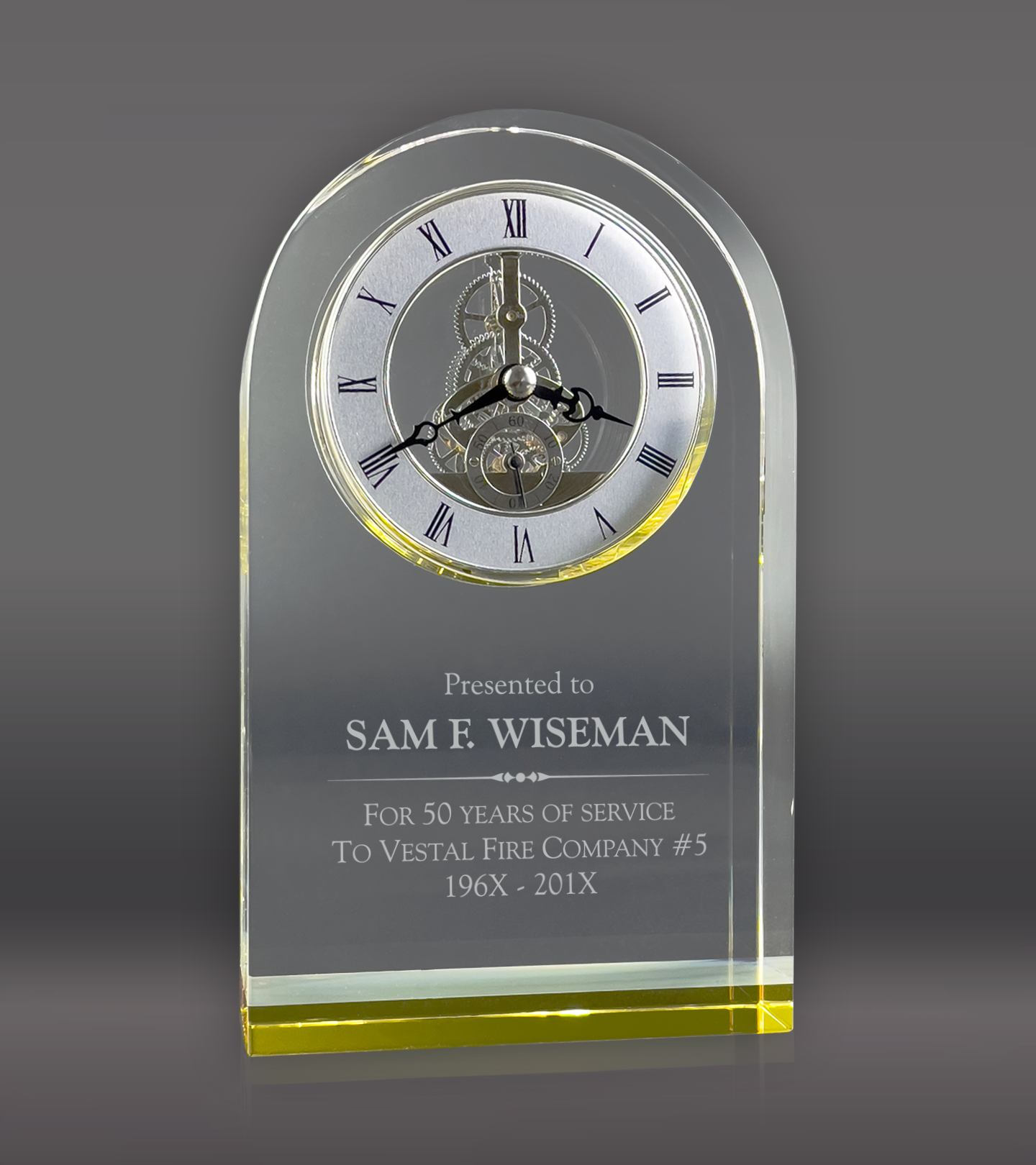 Gold Crystal Clock