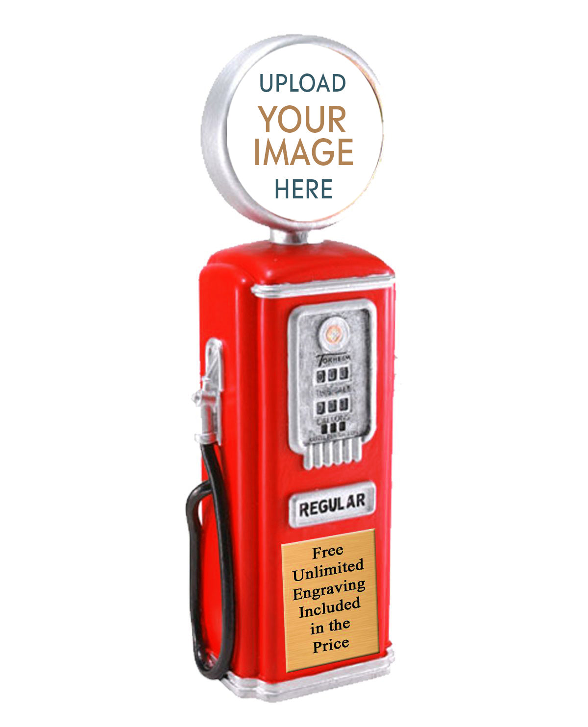 Custom Insert Gas Pump Trophy