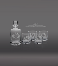 Custom Engraved Glass Decanter Set
