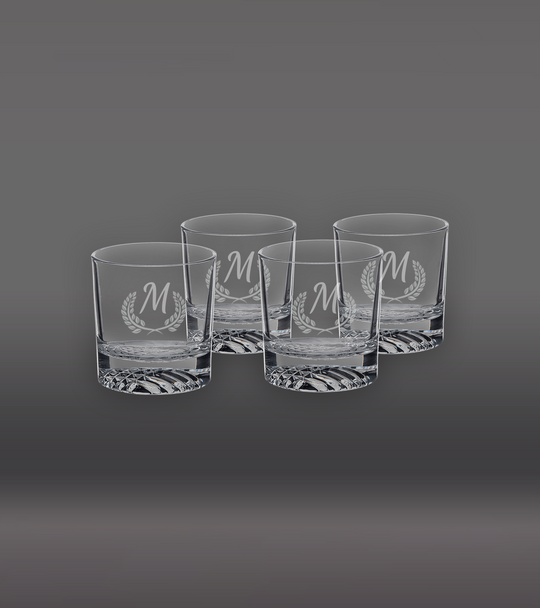 9oz Personalized Round Cocktail Glass Set - 4pcs