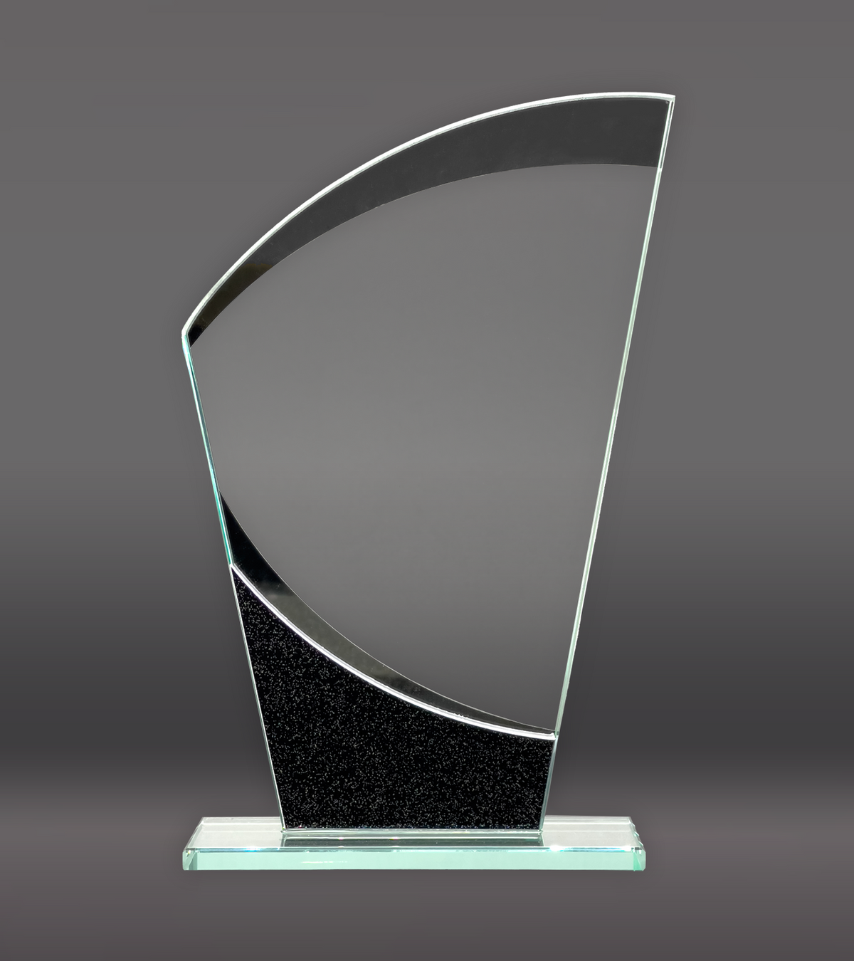 Wave Designer Glass Award Front