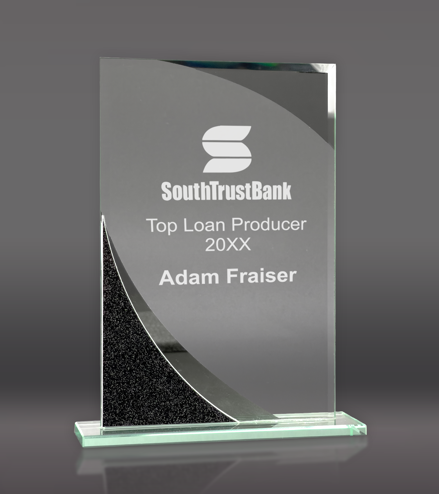 Custom Engraved Rectangle Designer Glass Award 